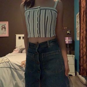 Cute Brandy Melville striped tank top